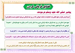 طرح پوستر فضایل قربانی